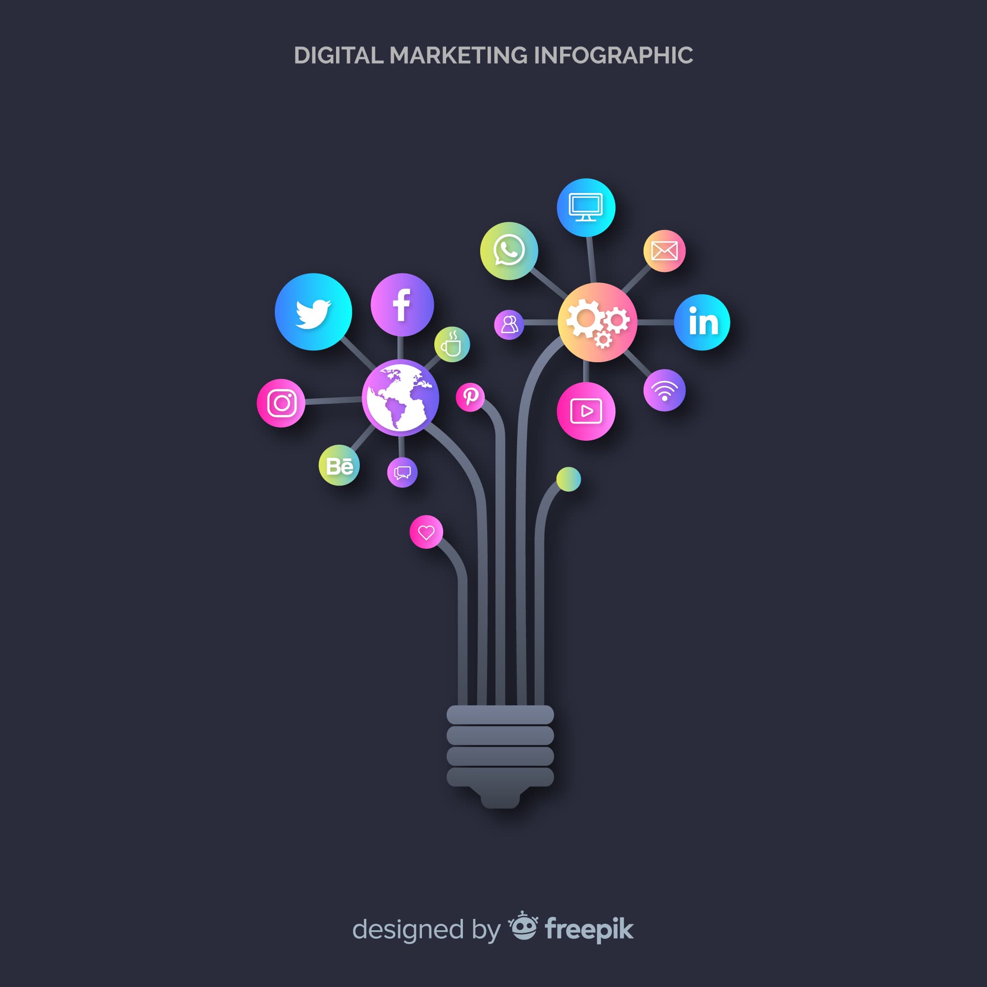Digital marketing strategy illustration